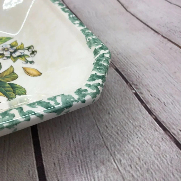 vintage serving pasta bowl fruit (PLUM) butterfly floral - Picture 4 of 7